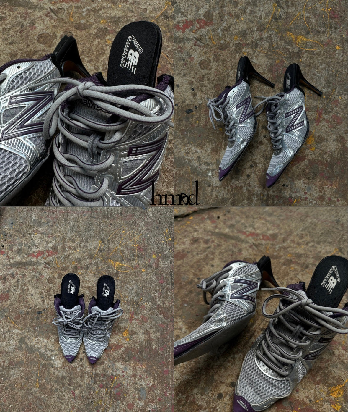 New balance high heels (silver)