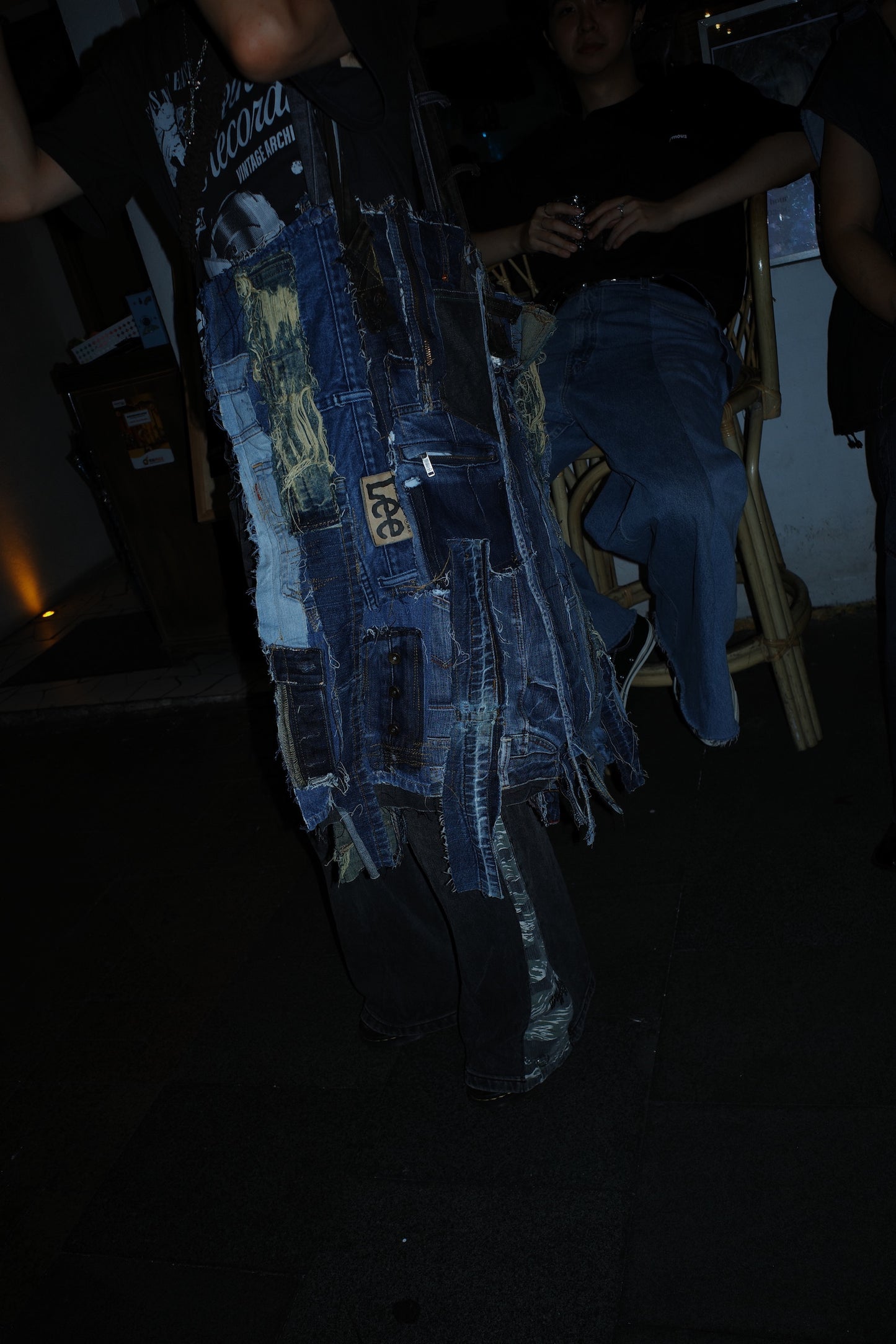 Denim patchwork bag