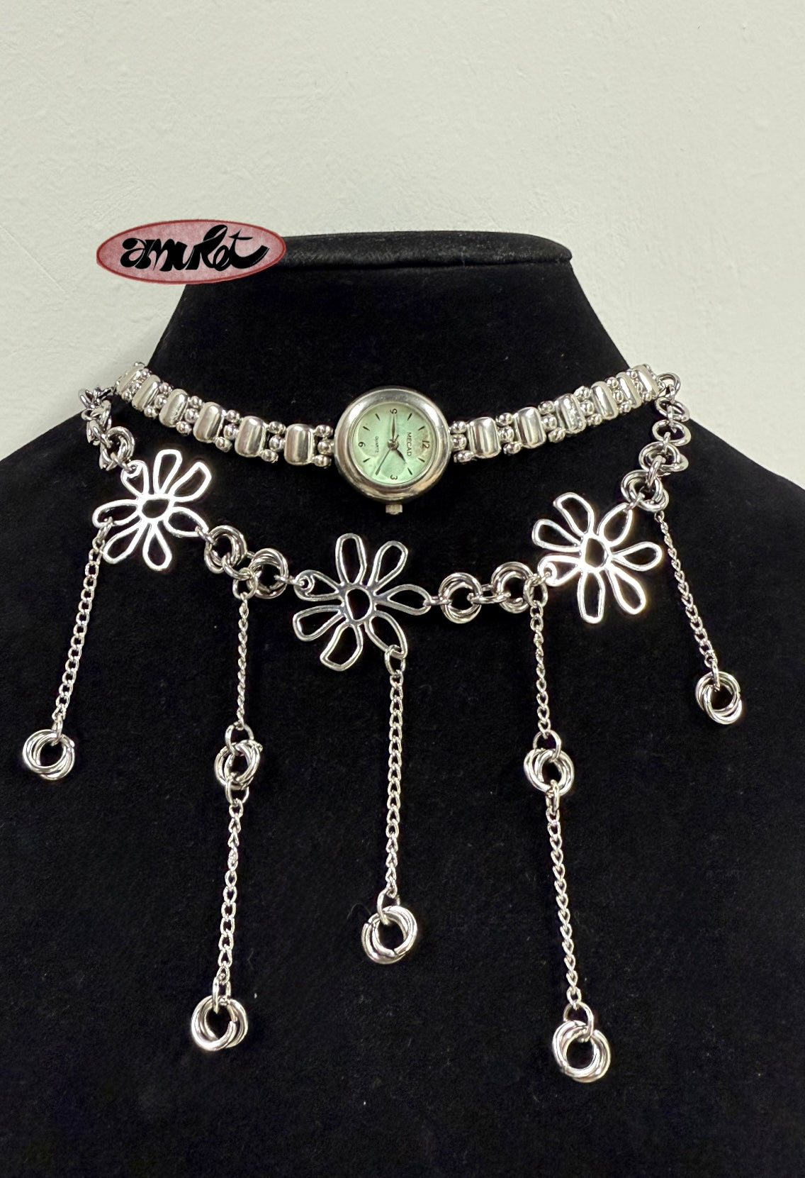 Vintage Watch (Mint) w/ Daisy & Dotted Necklace