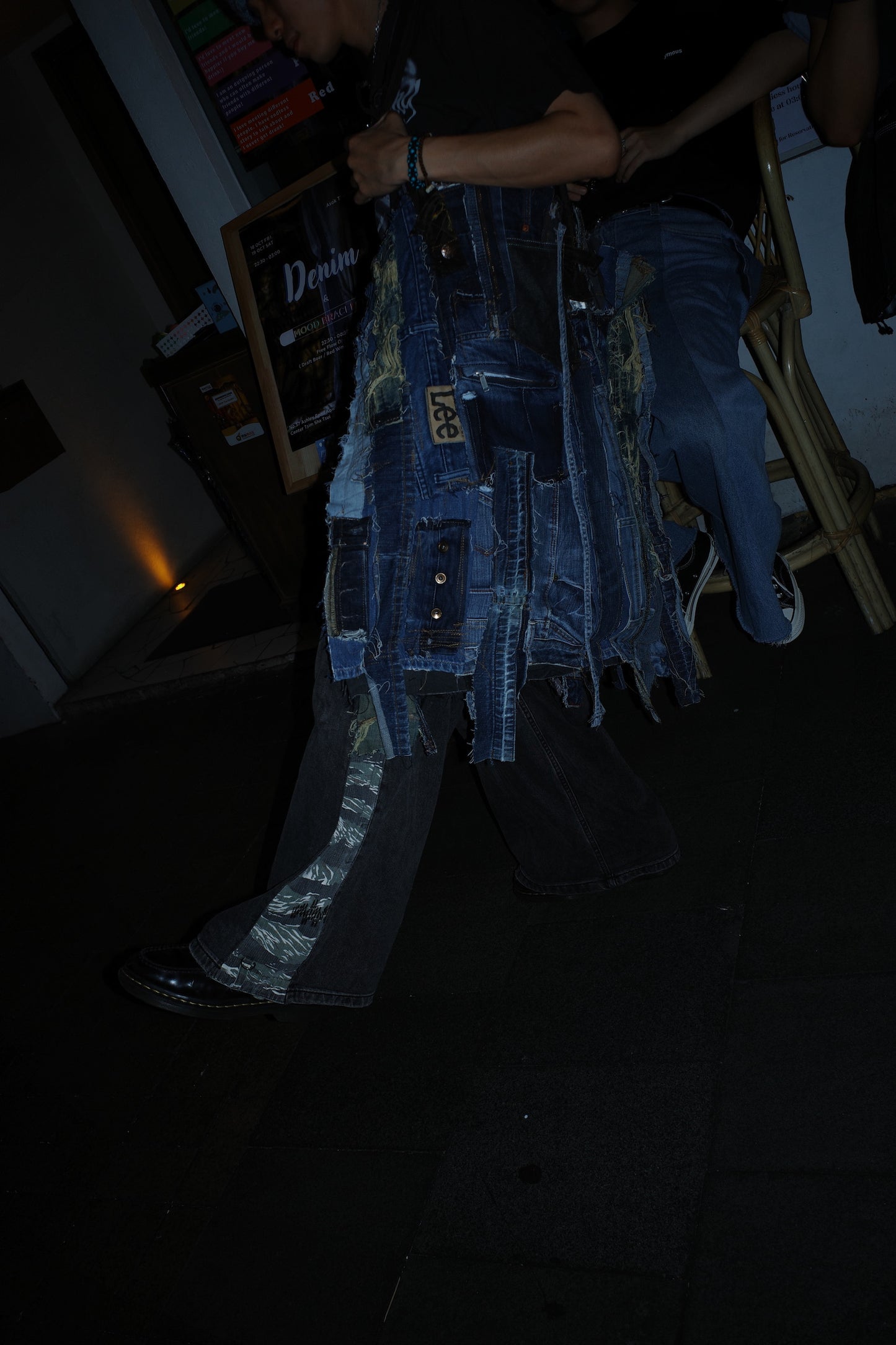 Denim patchwork bag