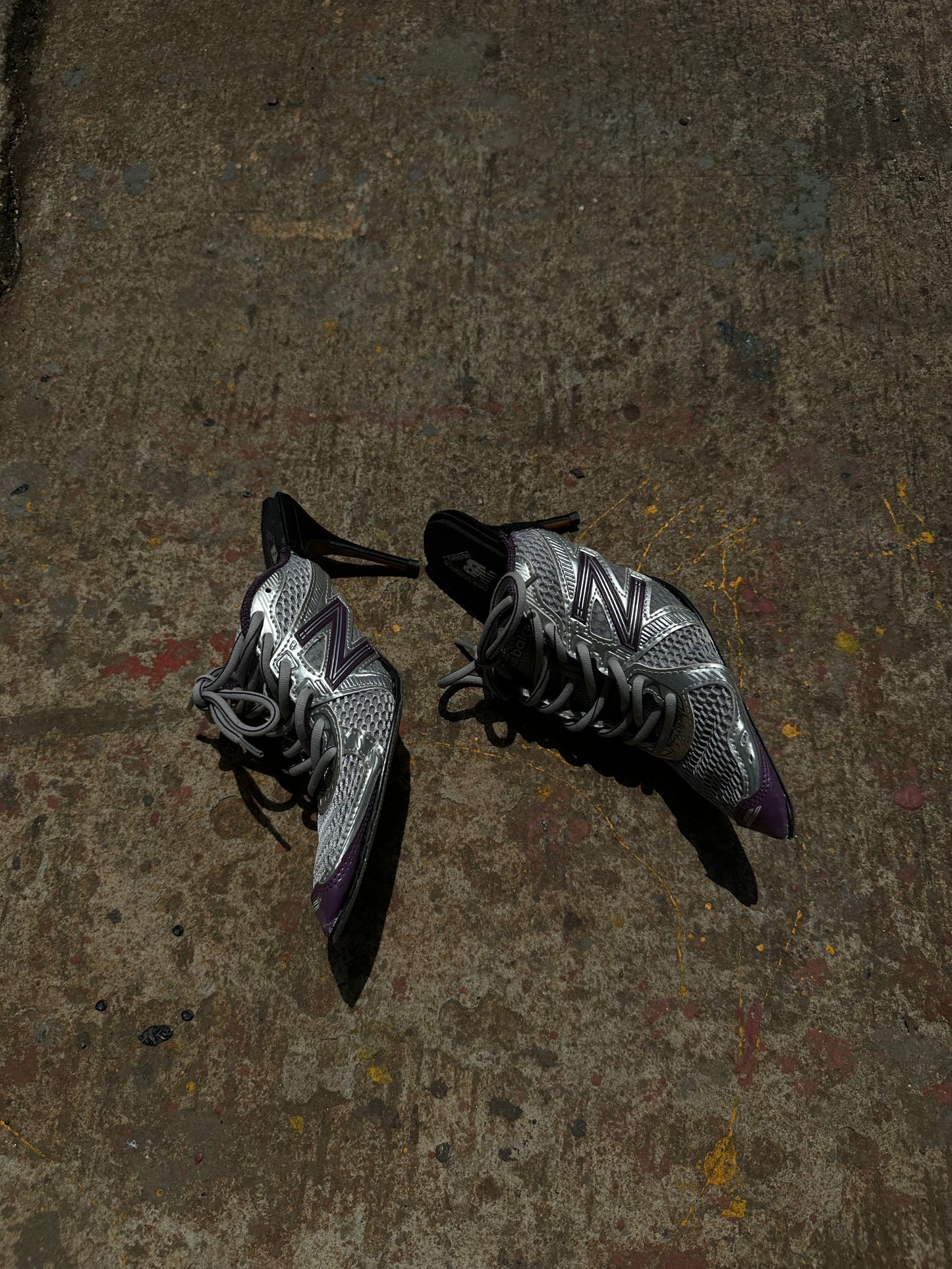 New balance high heels (silver)