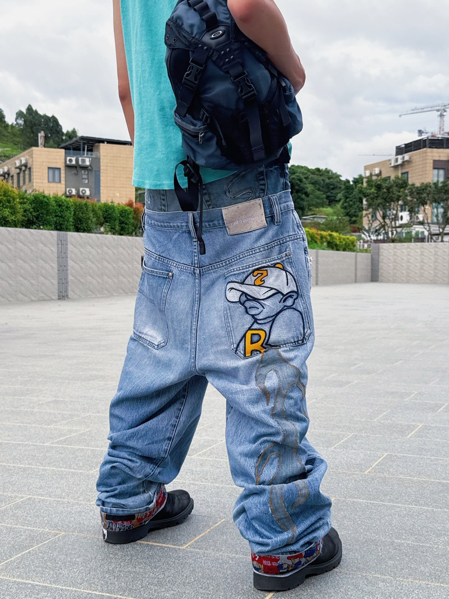 School of hard knocks sagging remake jeans