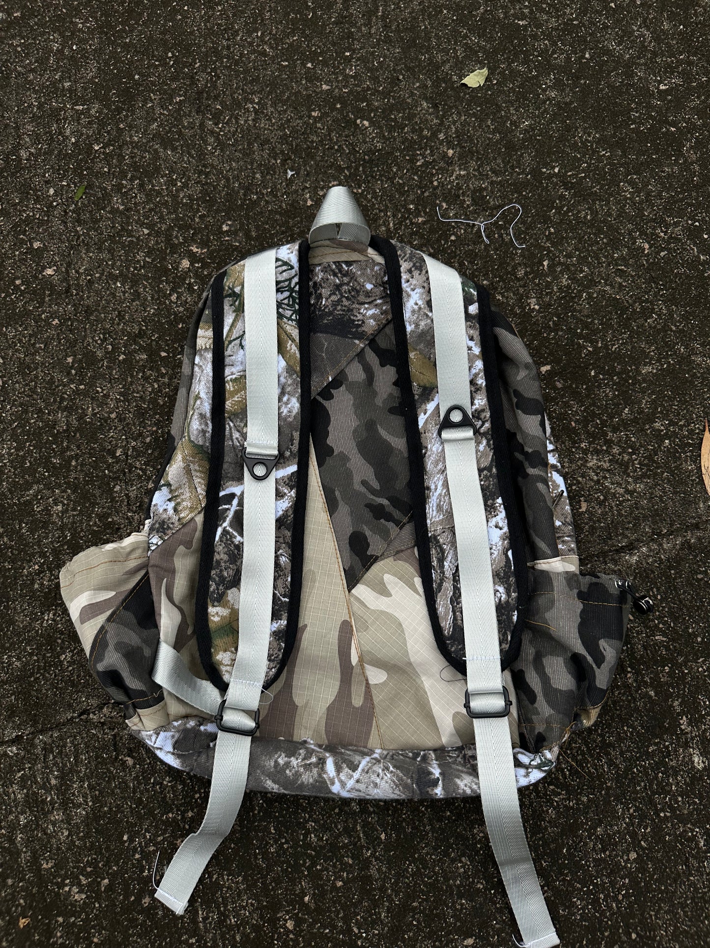 Camo patchwork backpack