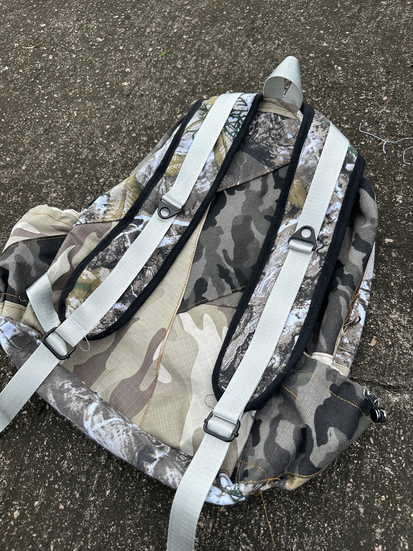 Camo patchwork backpack