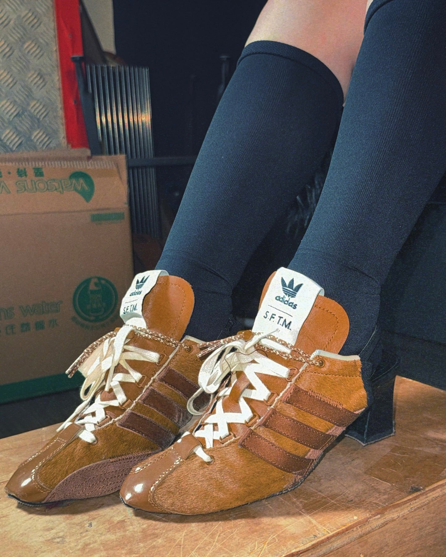 Adidas high heels (brown)