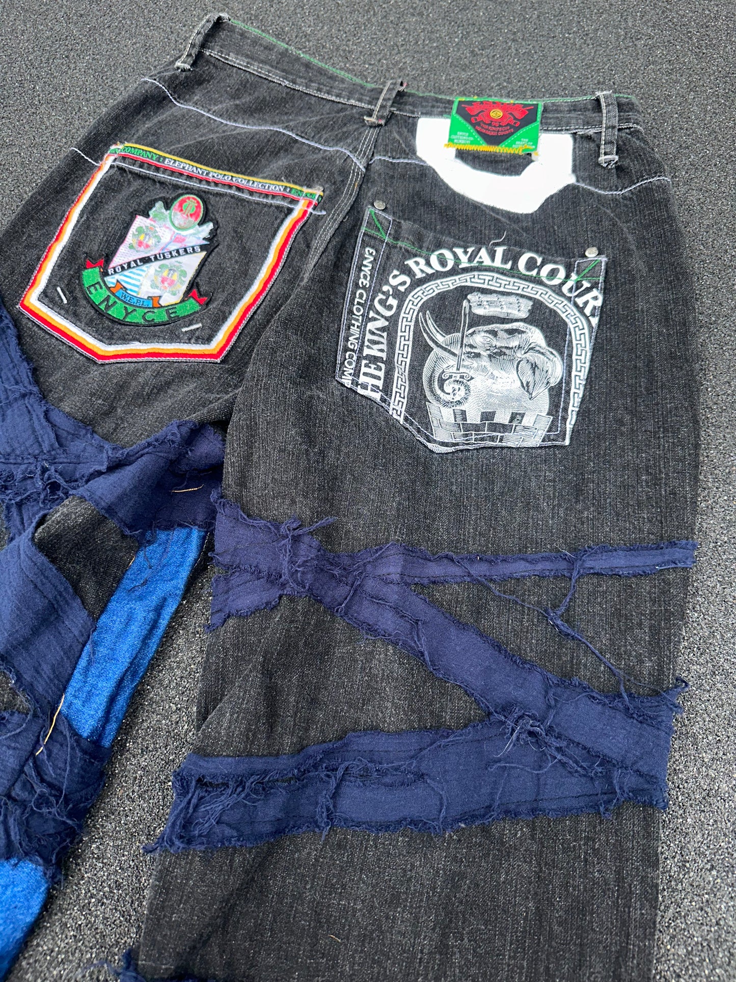 ENYCE elephant polo remake Boro jeans