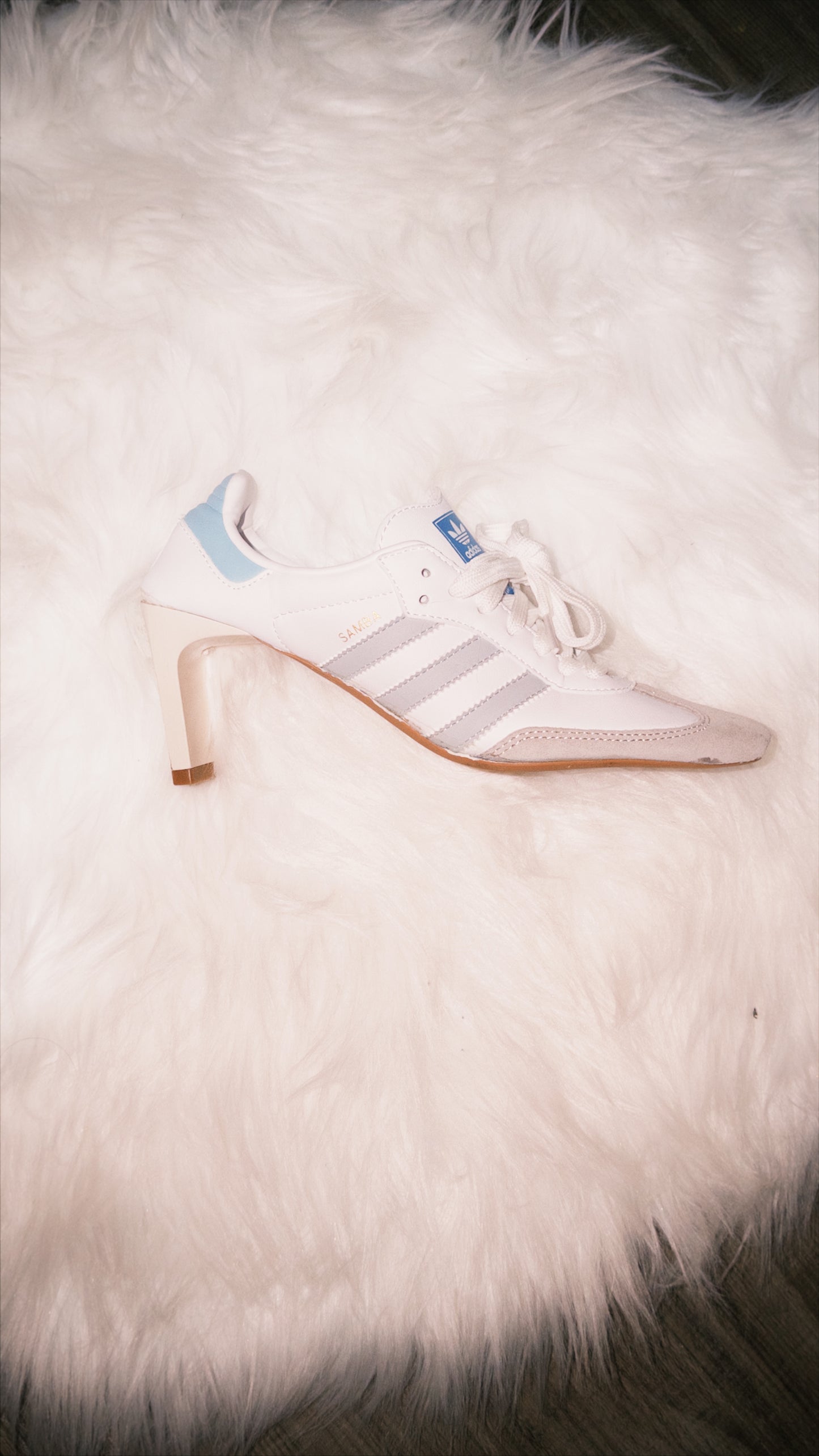 Adidas high heels(white/blue)