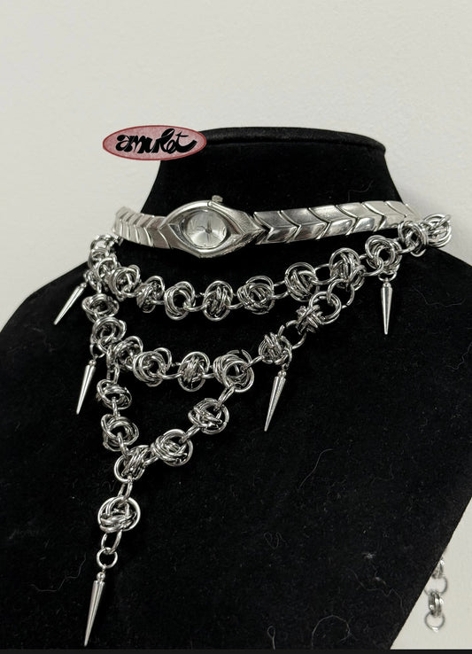 Vintage Choker Watch Necklace
