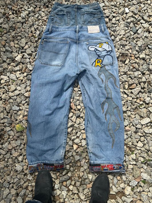 School of hard knocks sagging remake jeans