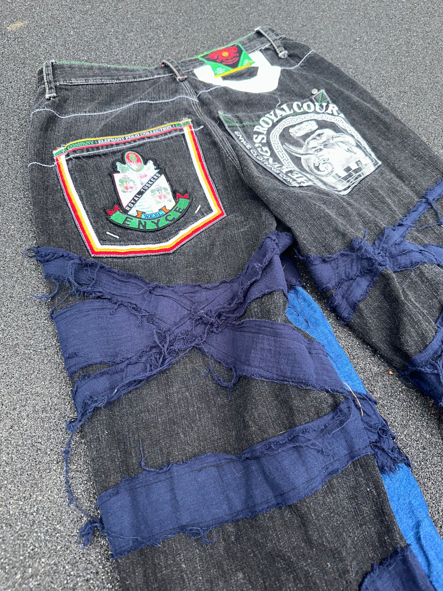 ENYCE elephant polo remake Boro jeans
