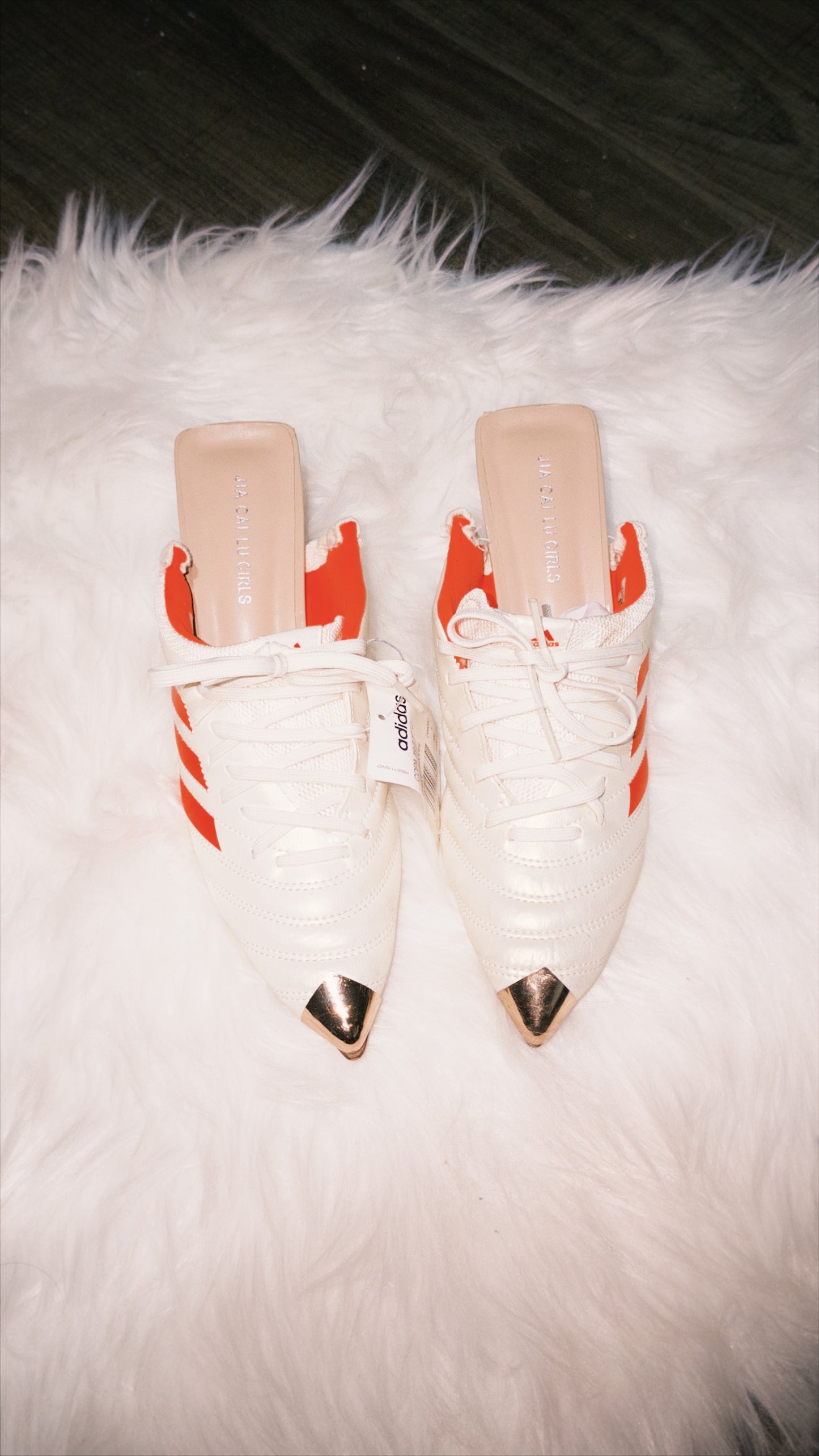 Adidas high heels(white/orange)