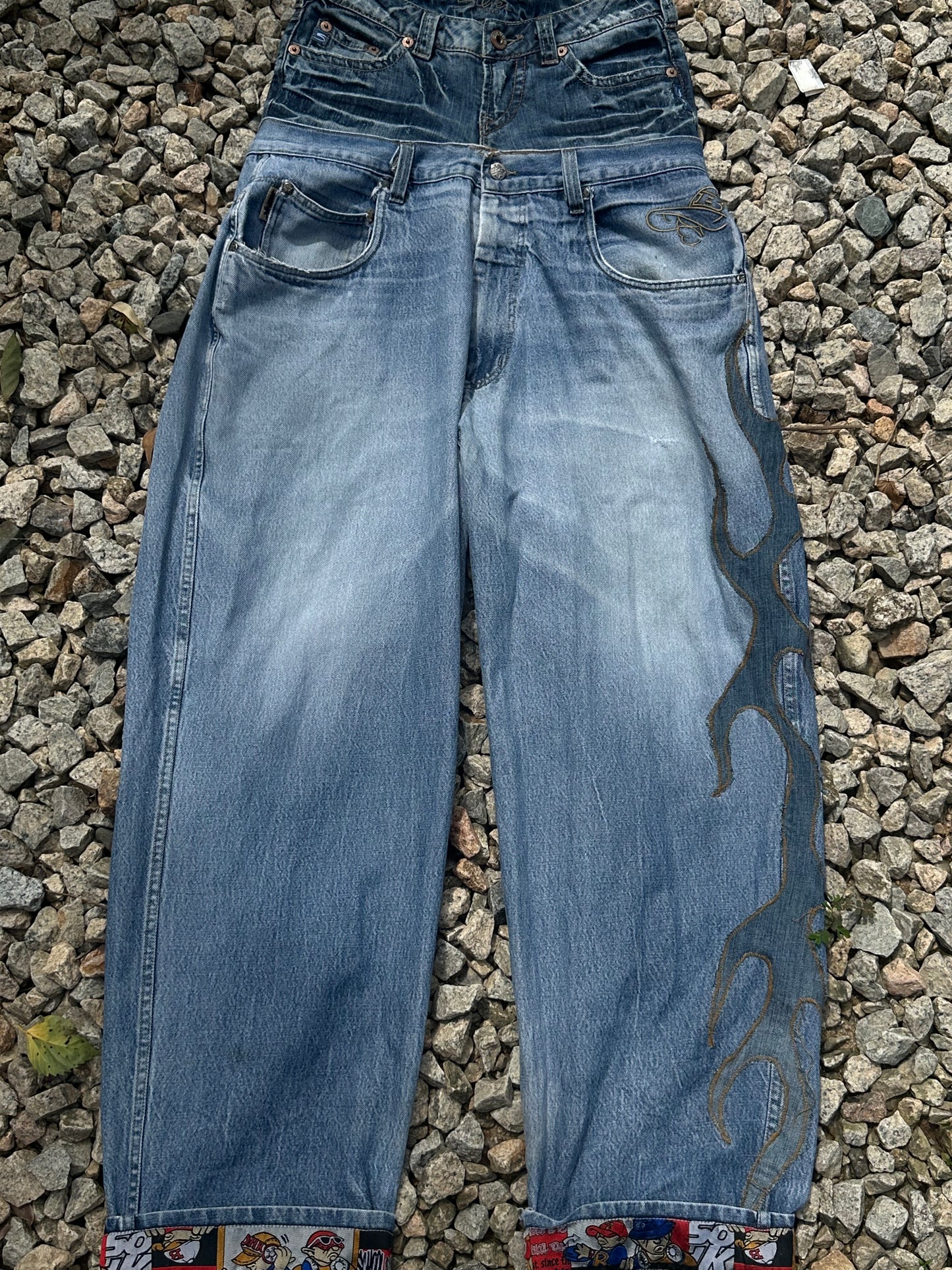 School of hard knocks sagging remake jeans